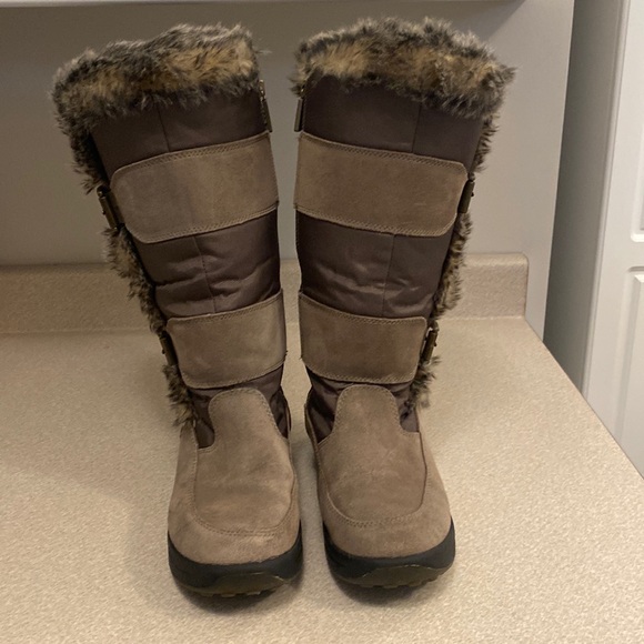Cougar Shoes - Cougar fur lined leather snow boots